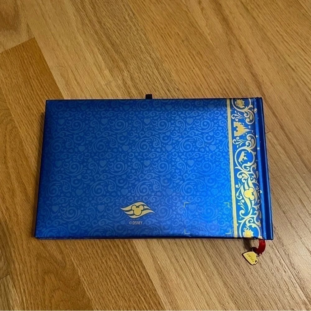 Disney Cruise Line Plush Picture Signature Autograph Book Gold Blue Princess